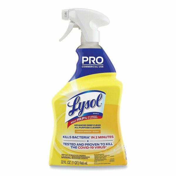 Lysol Cleaners & Detergents, 32 oz Trigger Spray Bottle, Lemon BreezeÂ®, 12 PK 19200-00351